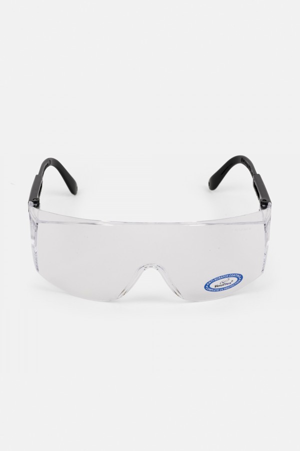 Black Frameless Anti-Scratch UV Ray Protective Clear Safety Glasses